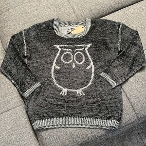 NWT UNIQ Black/Gray Owl Sweaters, Size S
